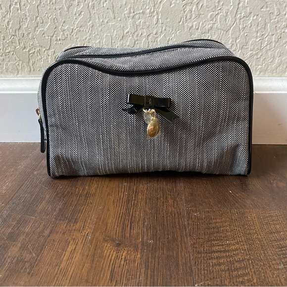 Dior Black & White Tweed Toiletry Travel Makeup Beauty Bag - Picture 1 of 12